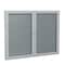 Ghent Enclosed Bulletin Board, 2 Door, Vinyl, 3 ft H x 5 ft W, Stone PA23660VX-199 - alternate 1
